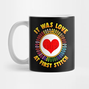 Creative It Was Love At First Stitch Funny Craft Lover Gift Mug